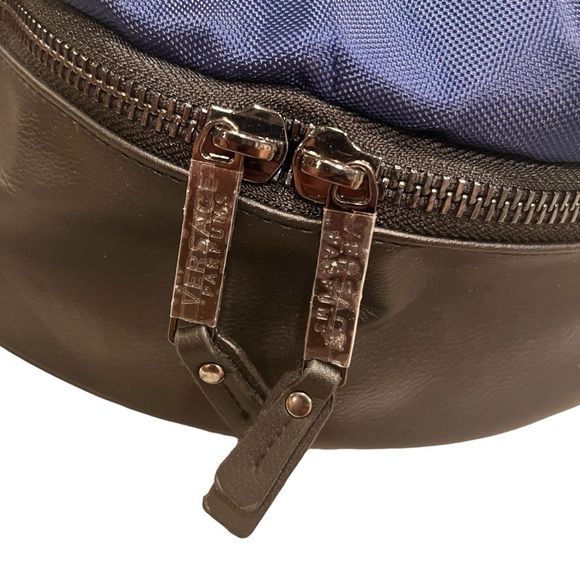 NEW Versace Parfums Navy Blue Drawstring Bucket Bag Backpack - Picture 5 of 9